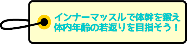 インナーマッスルで体幹を鍛え 体内年齢の若返りを目指そう！
